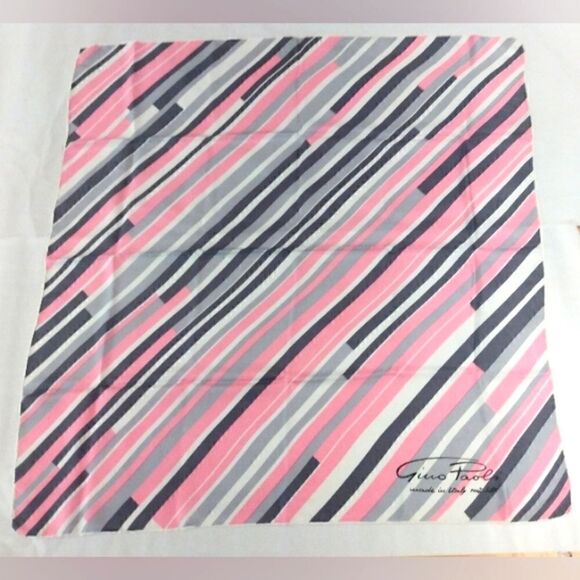 Gino Paoli 💯 Silk Scarf Italy Square EUC Rolled Hem Vintage - Picture 2 of 10